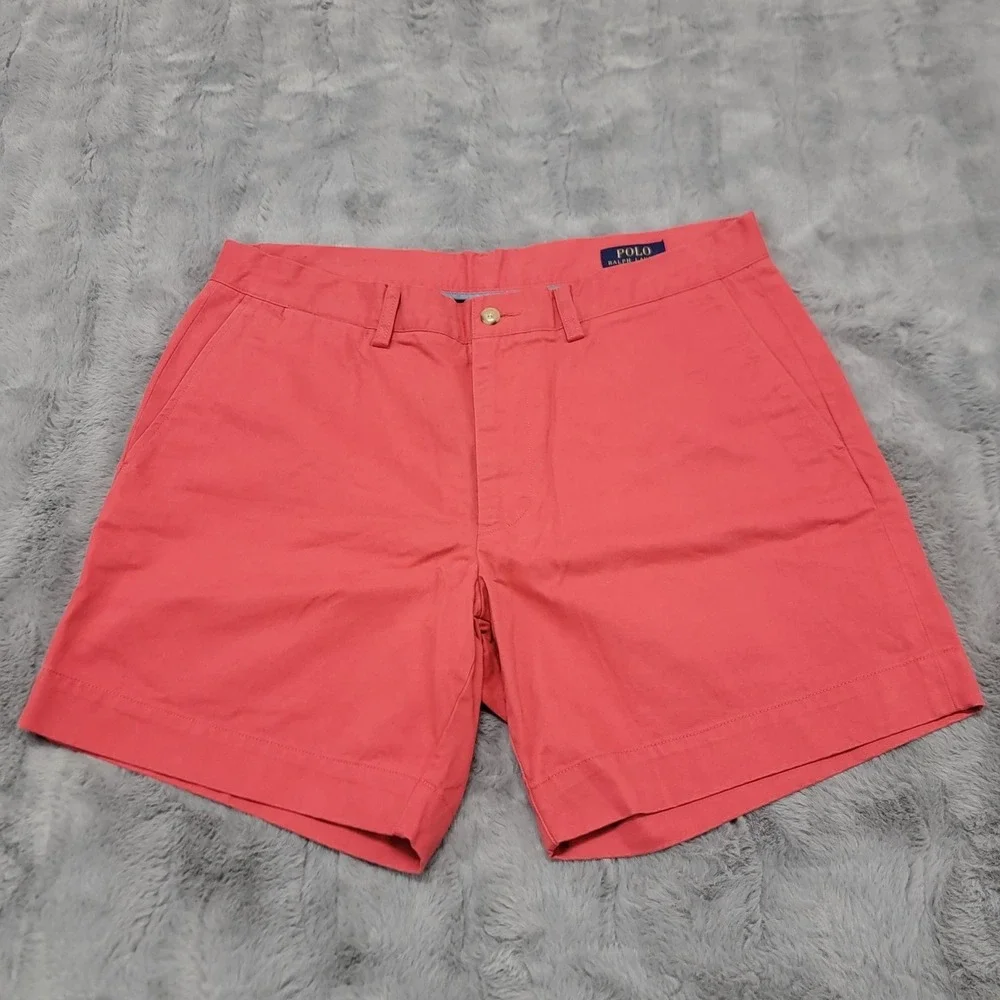 Polo‎ Ralph Lauren Shorts Mens 34 Salmon Pink Classic Fit 6